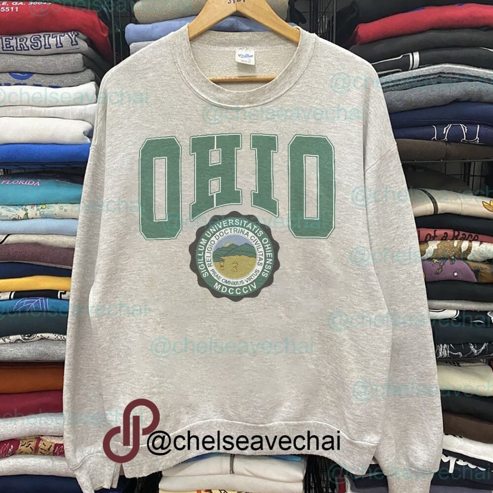 Vintage 90s  Ohio University Sweatshirt, Ohio Bobcats Football Mens Womens Shirt